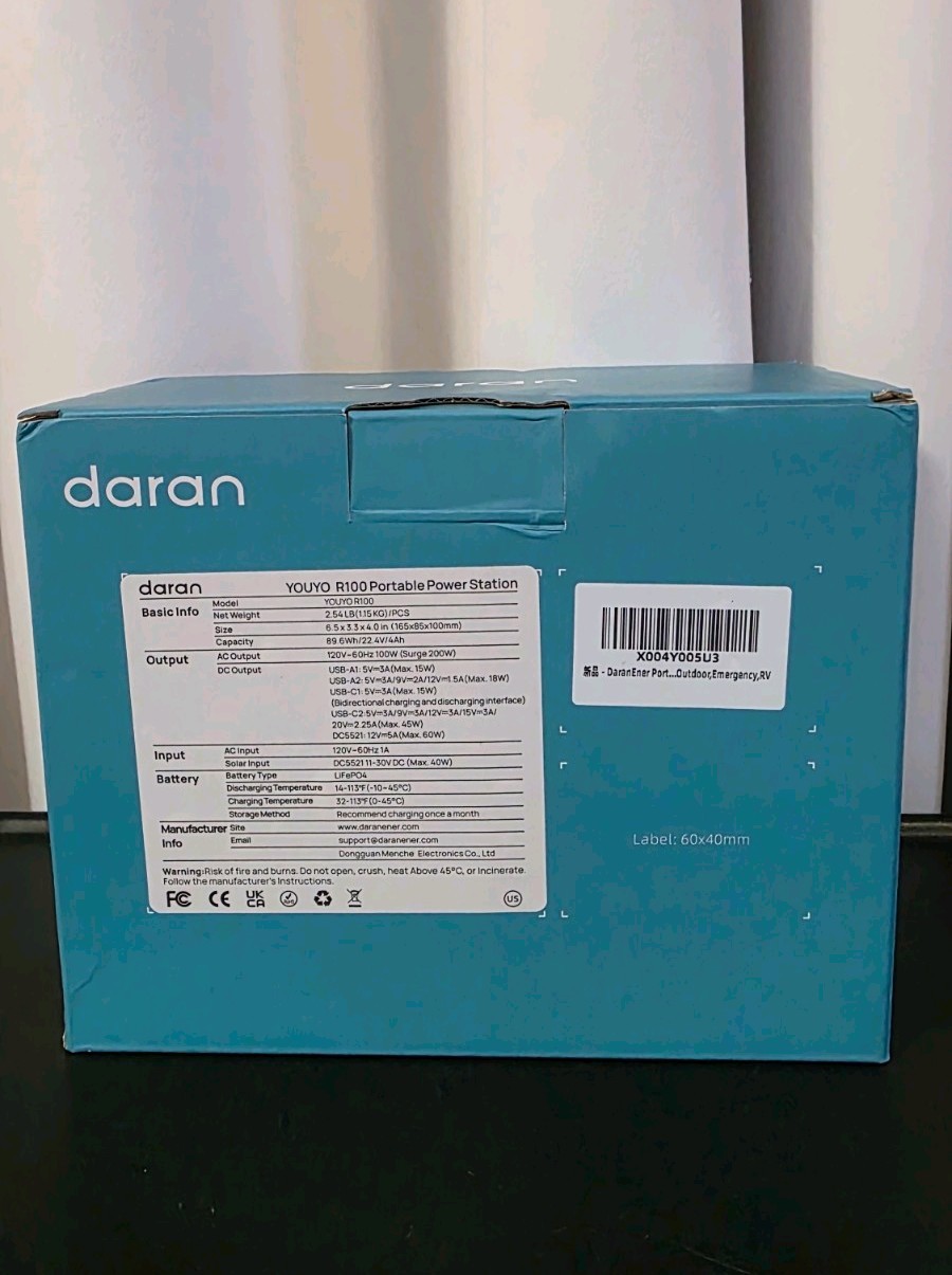 Daran YouYo R100 Lightweight and Compact Portable Power Station 100W