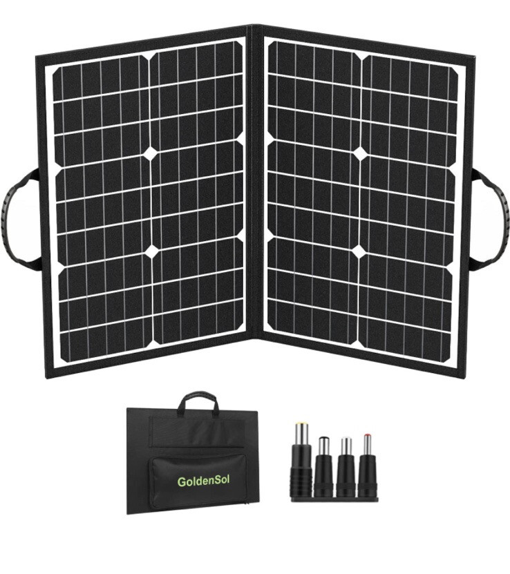 60W Portable Foldable Solar Panel Kit For Camping/RV/Solar Generator Free Ship