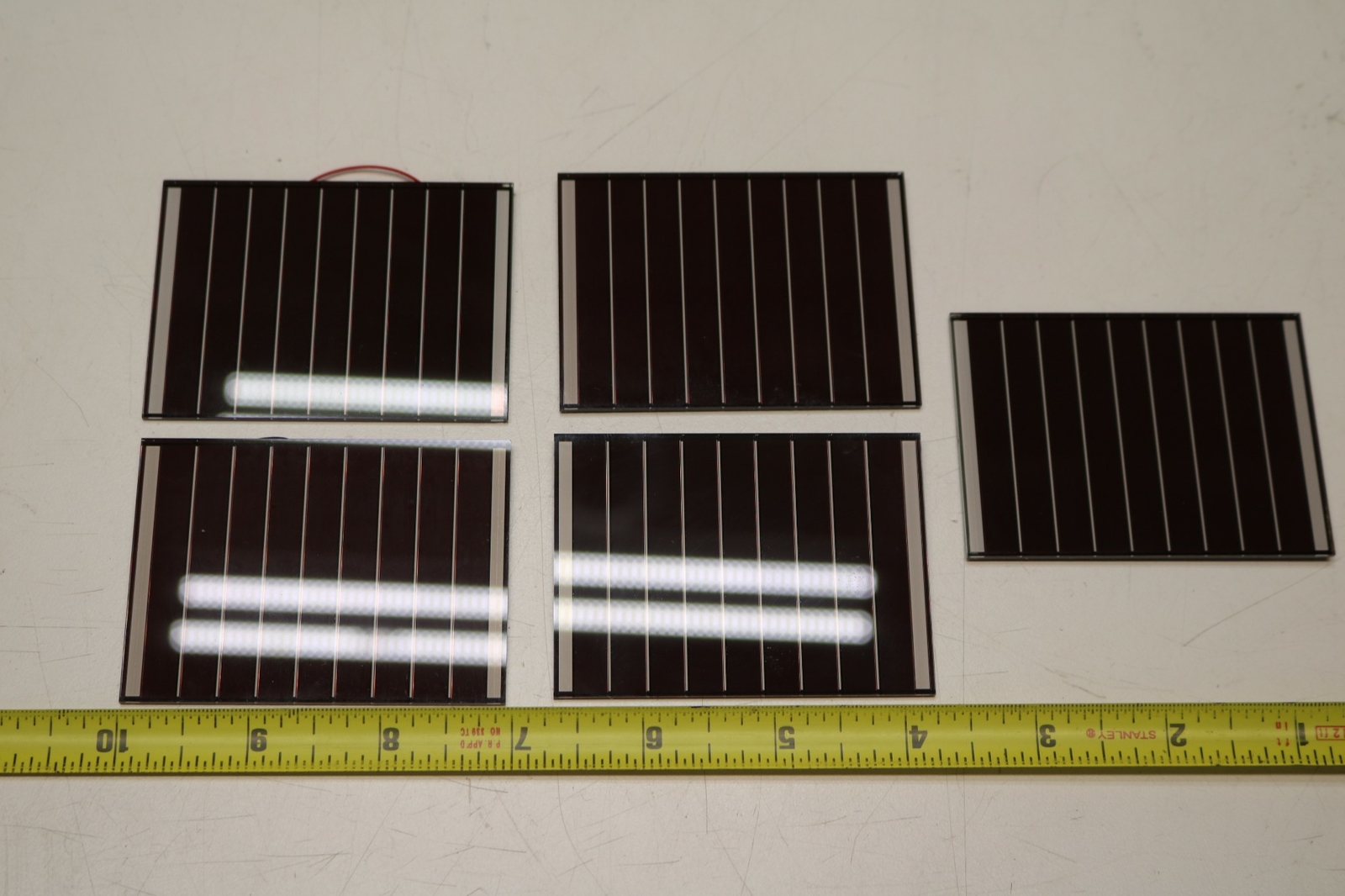 5x Pack Lot Panasonic AM-5907CAR 7.7V 229mW Amorphous Solar Panel Cell 3″ x2.25″