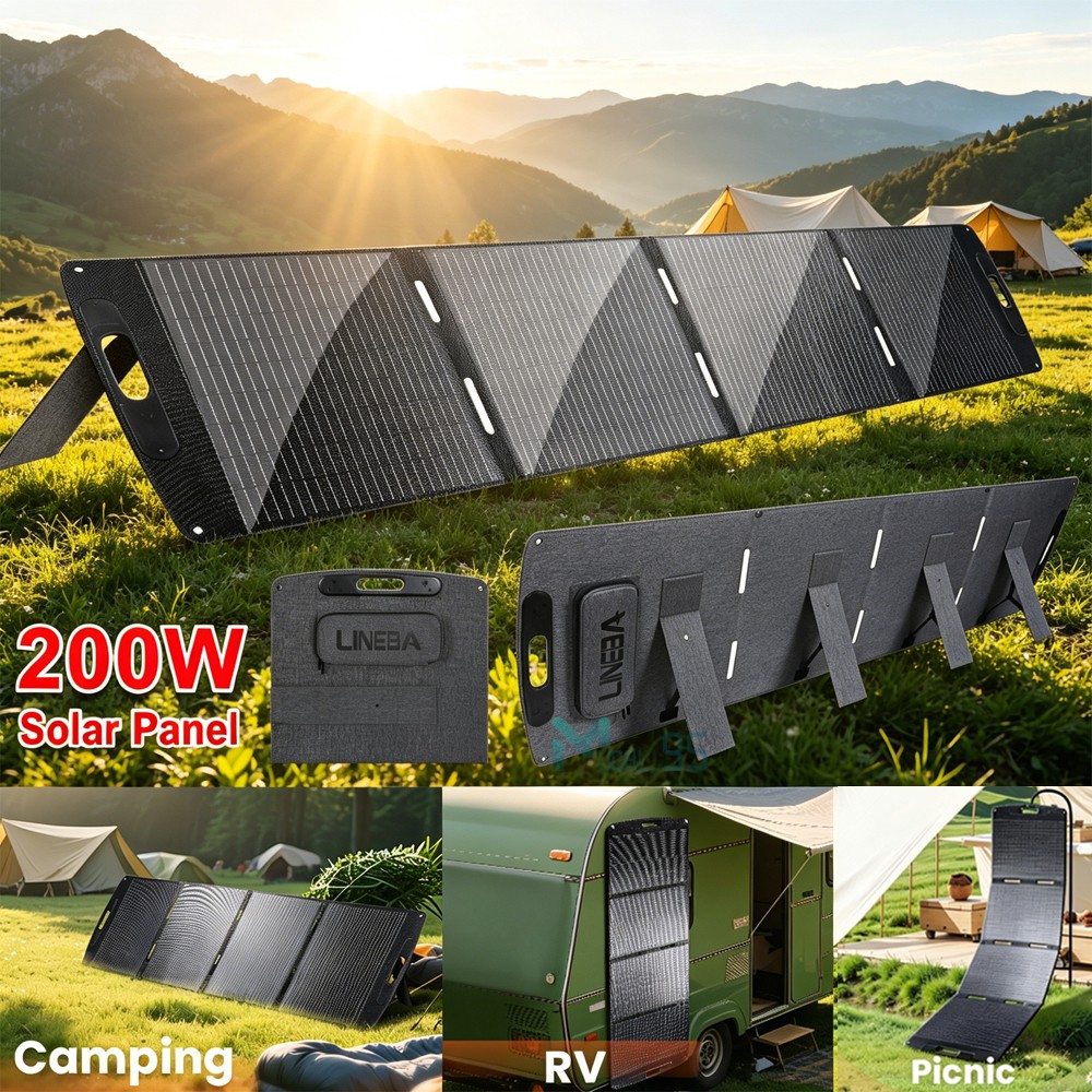 200W Portable Foldable Solar Panel with Monocrystalline ETFE Design Solar Charge
