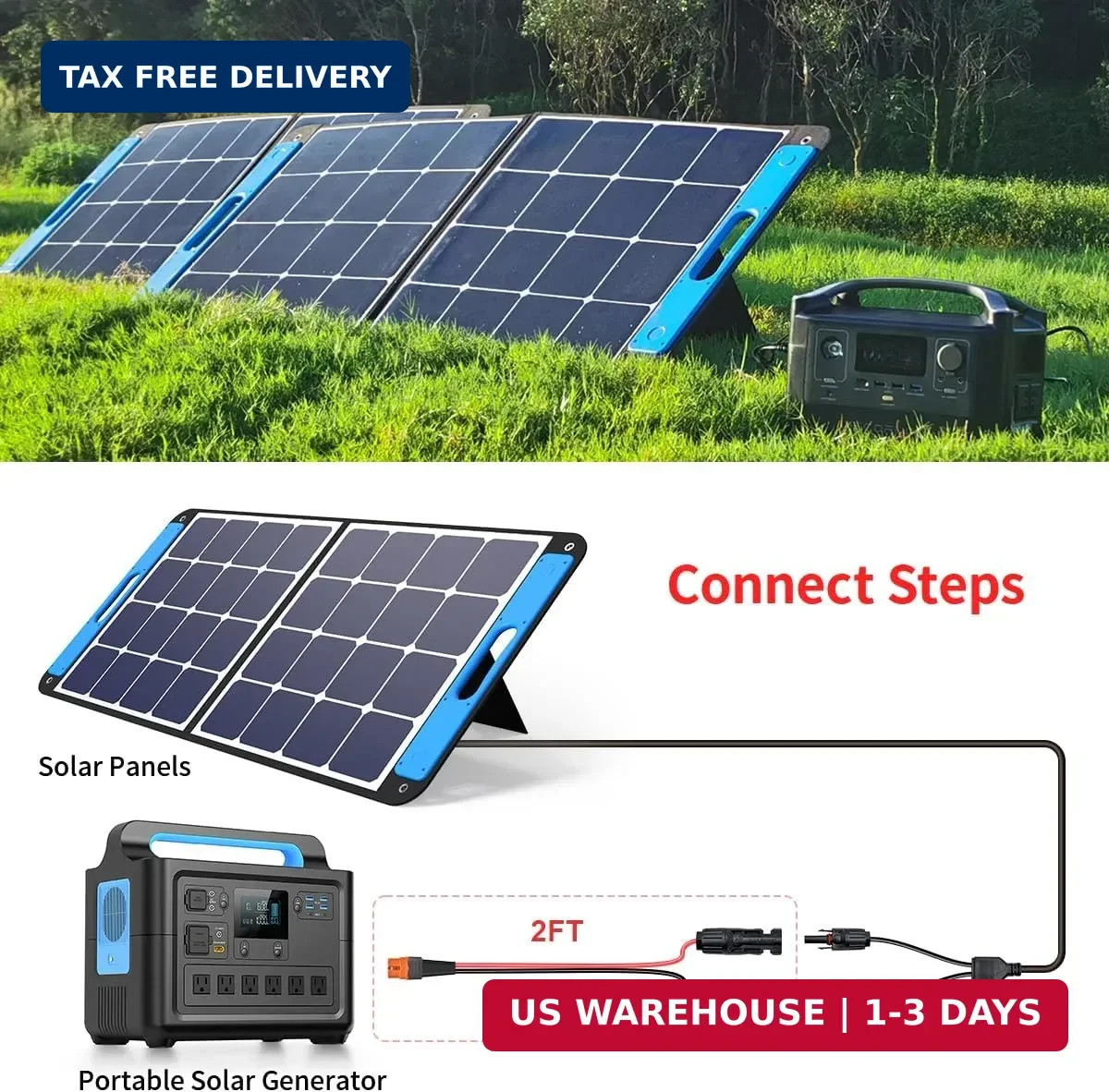 ELFCULB 10AWG 2FT Solar to XT60i Cable 2 10 25 35 50 75 100FT Solar Connector to