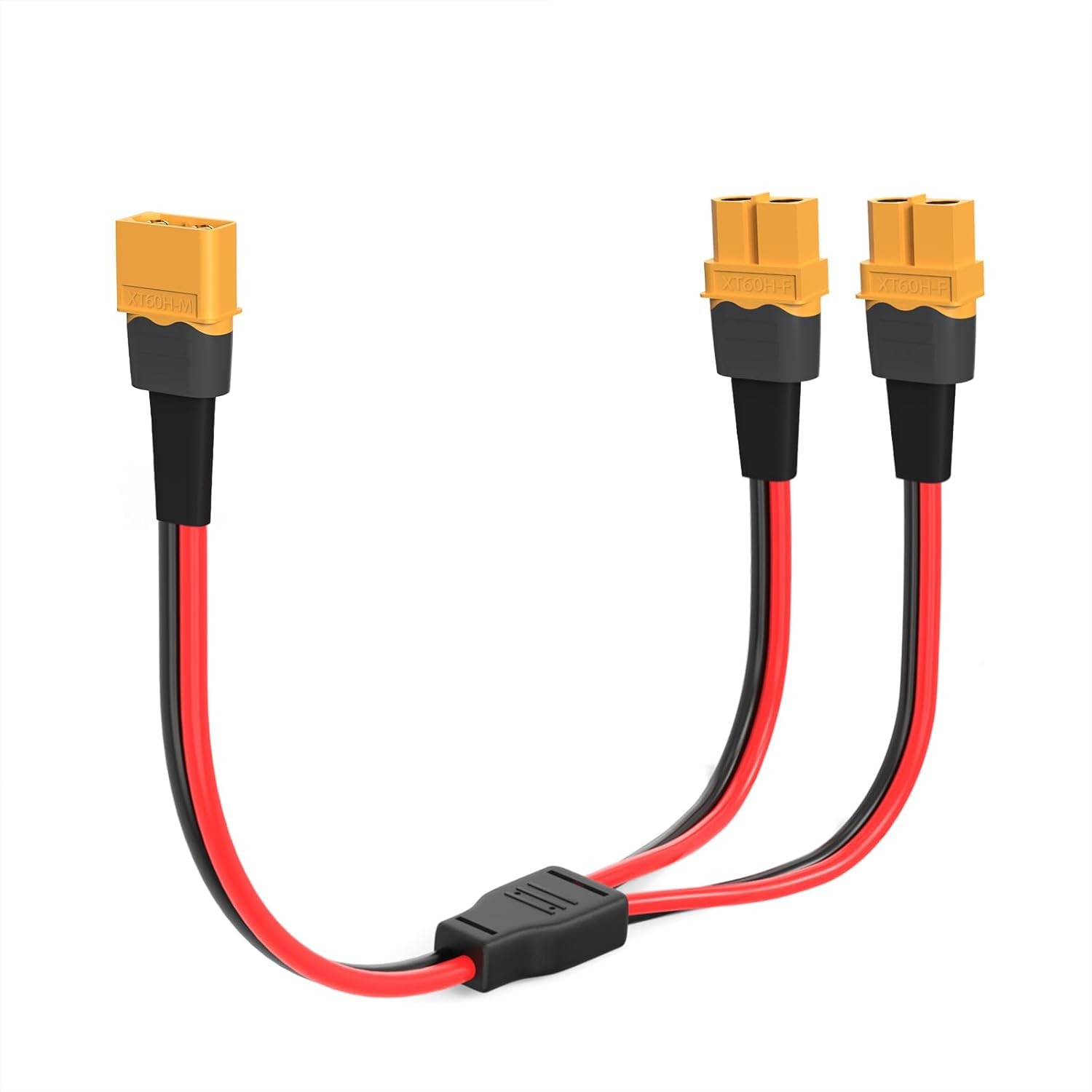 XT60 Y Splitter,12AWG 1 Male to 2 Female 1 2