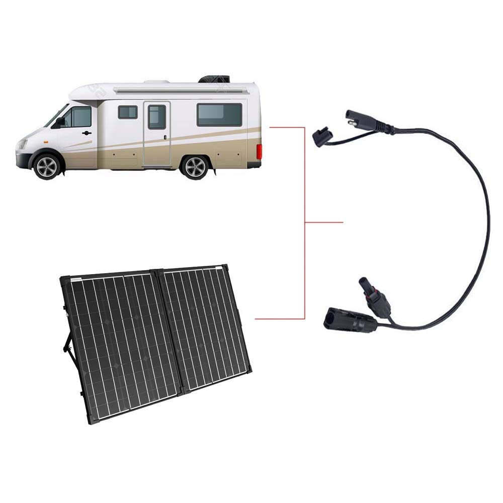 ACOPOWER Portable Solar Panel Connector-SAE Adapter Cable