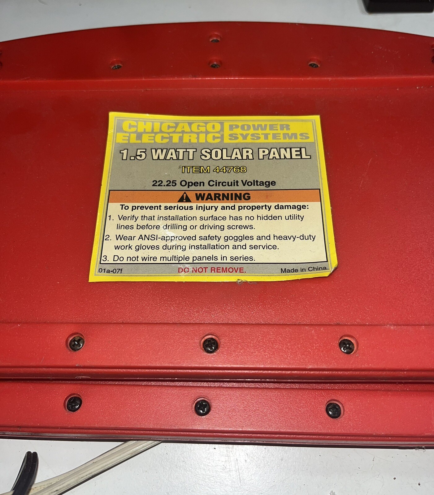 Chicago Electric Power System 1.5 Watt Solar Panel 44768 Lot of 2