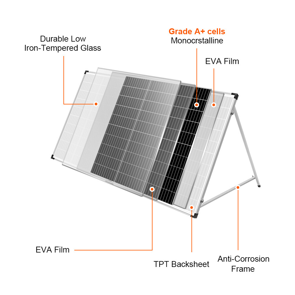 Dokio 100W 160W 200W 12V Suitcase Portable Solar Panel Kit For RV Boat Camping