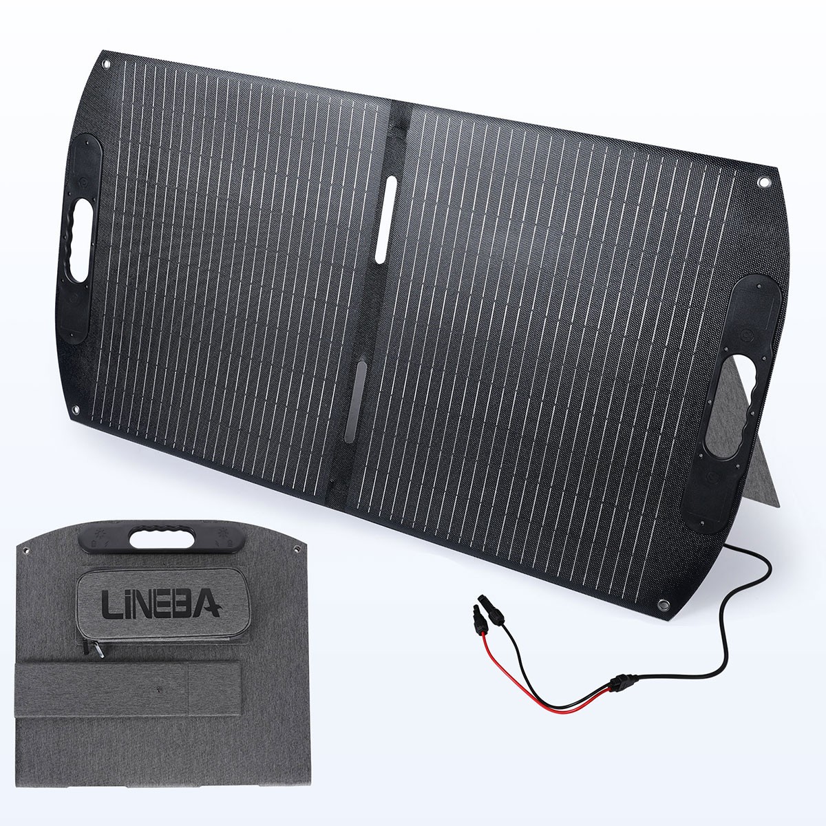LINEBA 100W Portable Solar Panel Kit IP65 for Power Station Outdoor RV Camping