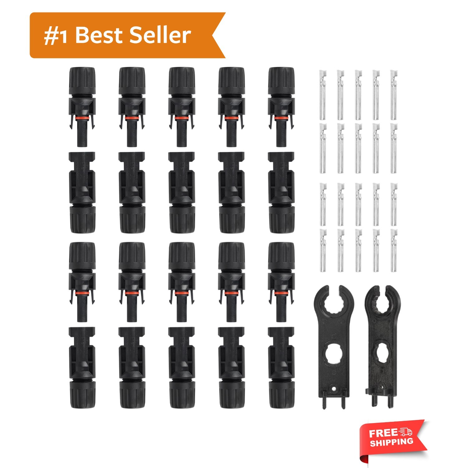 MC4 Solar Connector Kit,10 Pairs MC4 Connectors, Solar Panel Connectors, 100…