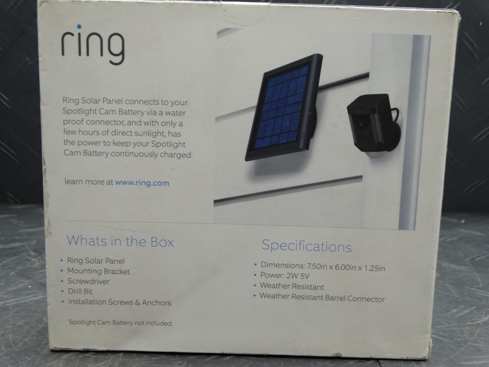 Ring Solar Panel for Spotlight Cam Battery and Stick Up Cam, Black