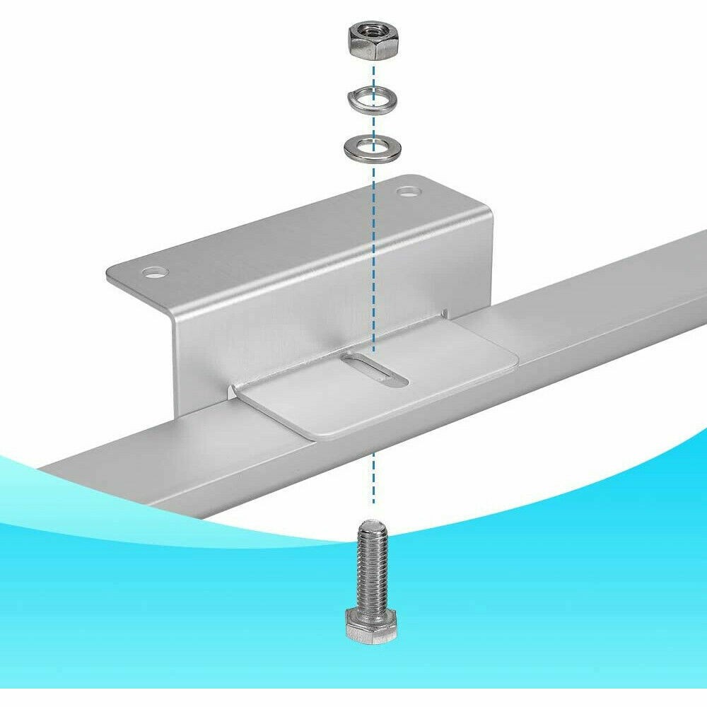 16X SOLAR PANEL Z BRACKET MOUNT MOUNTING SET RV BOAT FLAT ROOF WALL ALUMINIUM US