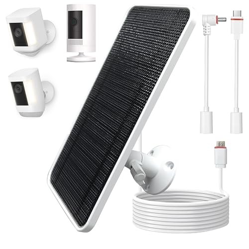 AYF Solar Panel Compatible with Ring Spotlight Cam, Stick Up Cam & 1 Pack