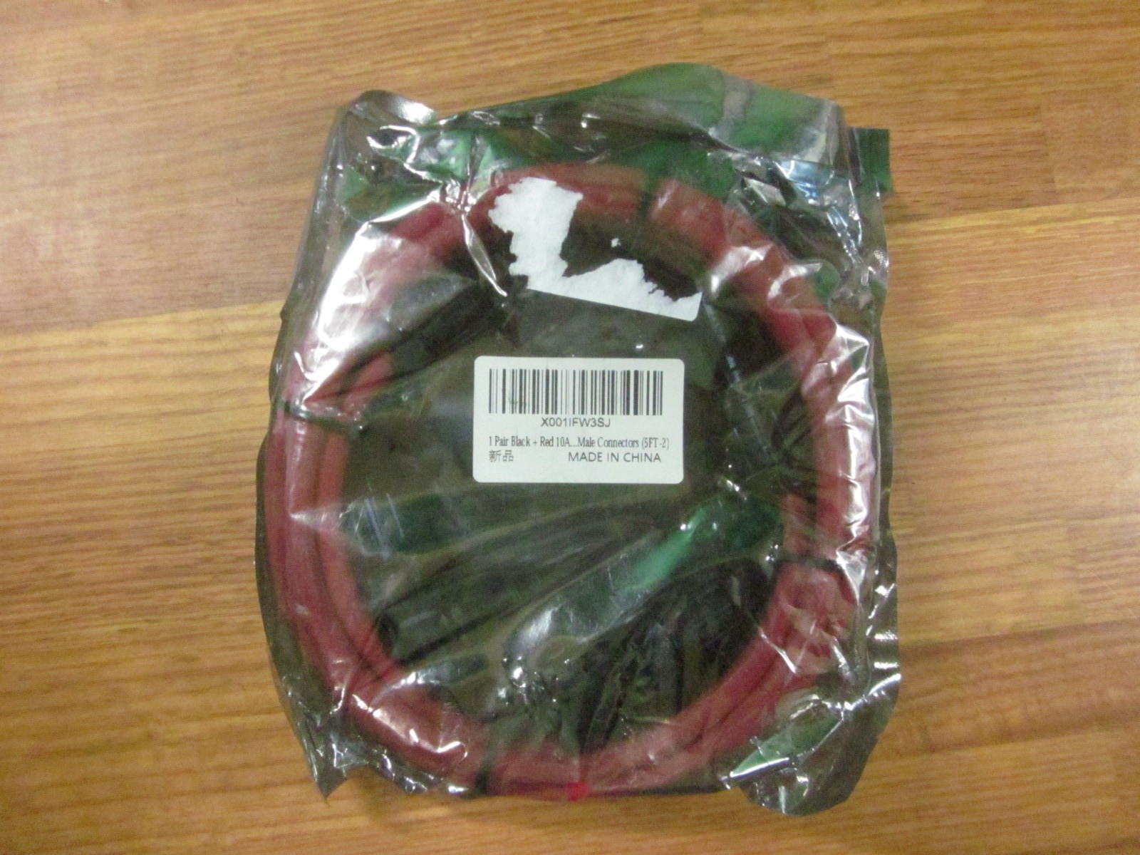 1 Pair Black + Red 10AWG(6mm²) Solar Panel Extension Cable Wire Connectors 5ft-2