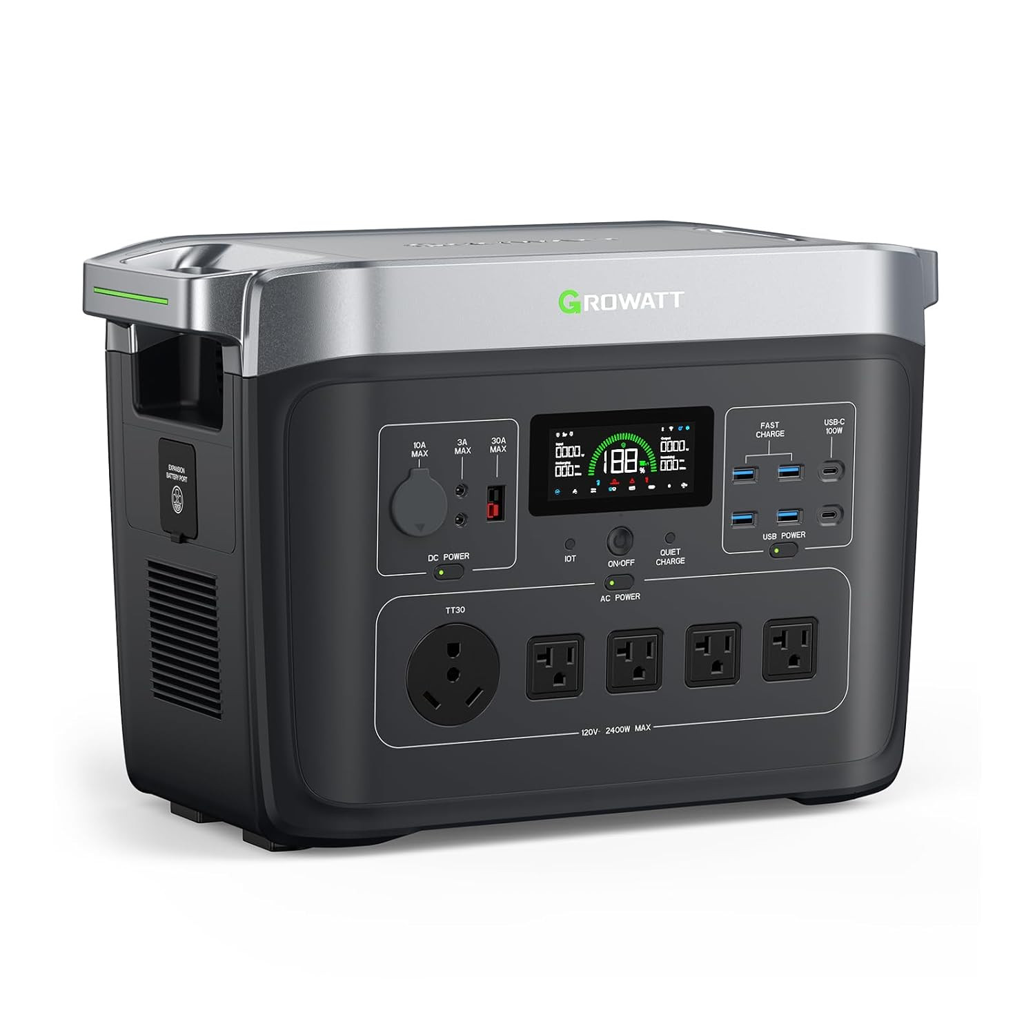 INFINITY 2000 Pro Portable Power Station, 2048Wh Lifepo4 Battery, 2400W AC Outpu