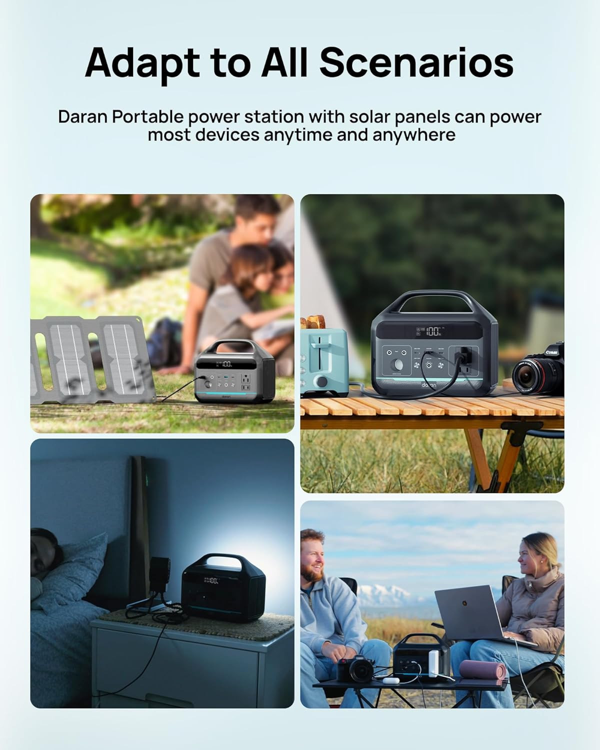 Portable Power Station 300W (Peak 600W),Lifepo4 Battery,192Wh Solar Generator(So