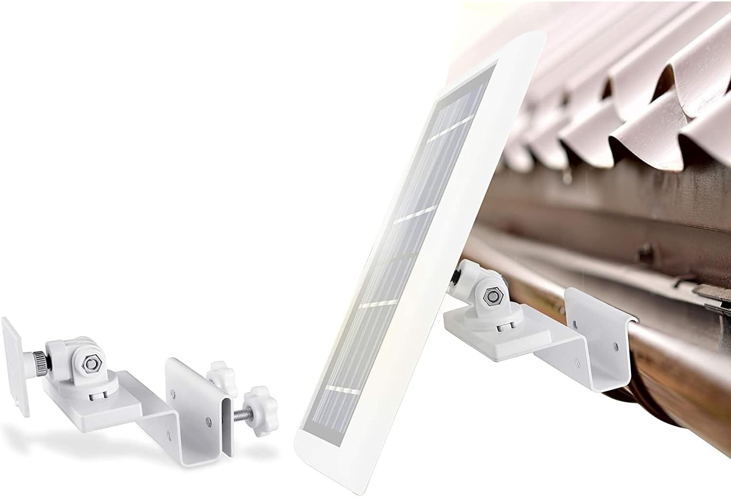 Durable Solar Panel Gutter Mount – 360° Adjustable for All Major Camera Brands