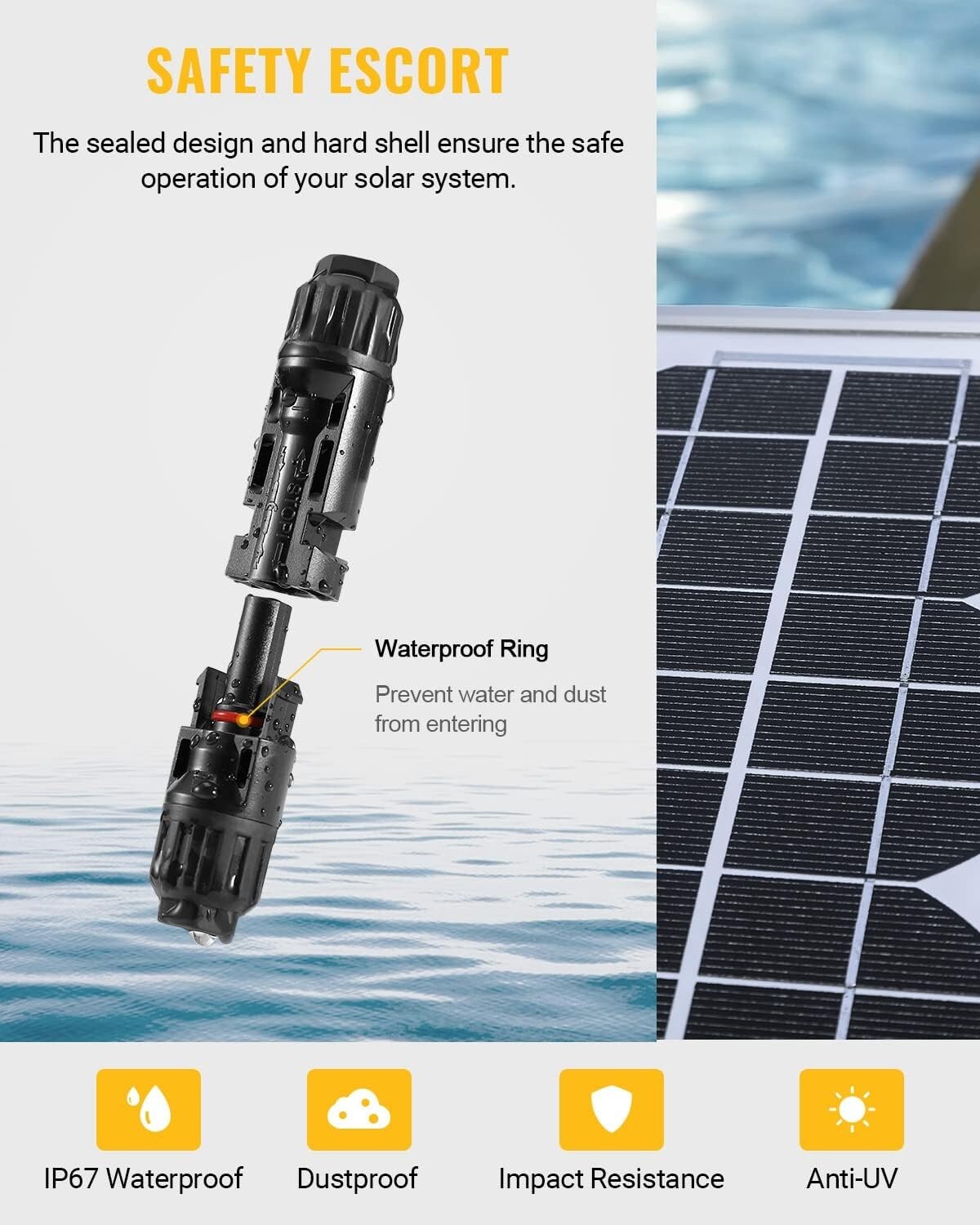 Universal 12 PCS Solar Cable Connectors with Spanners – Ideal for All PV Systems