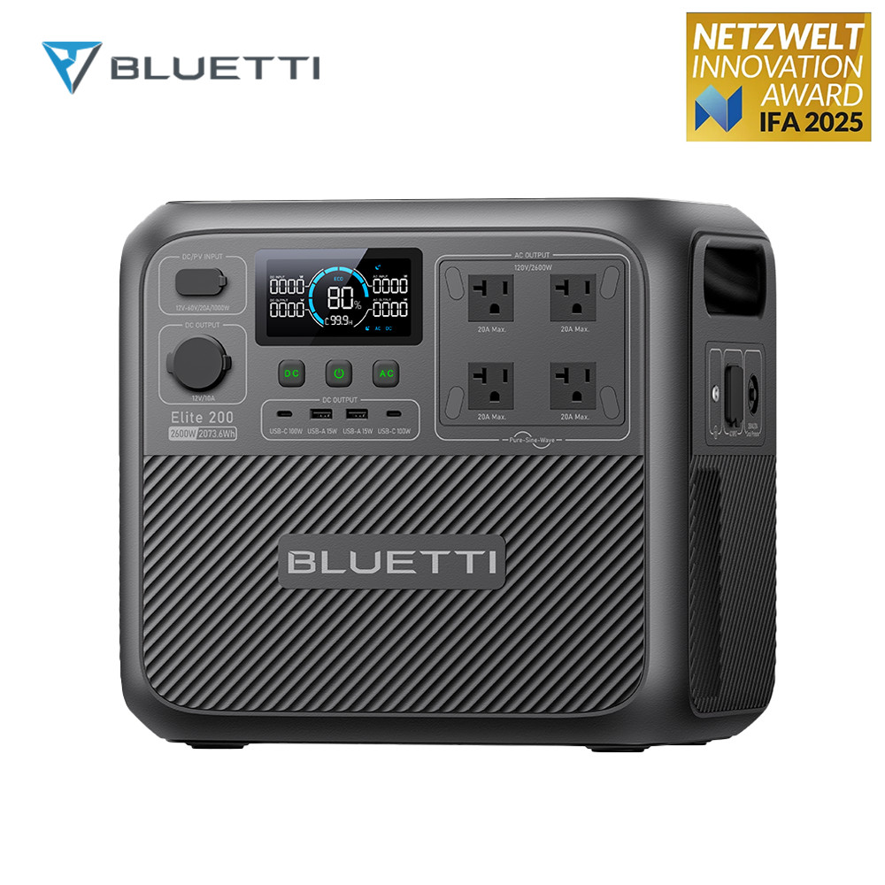 BLUETTI Elite 200 V2 2073Wh Portable Power Station for Road Trip Refurbished