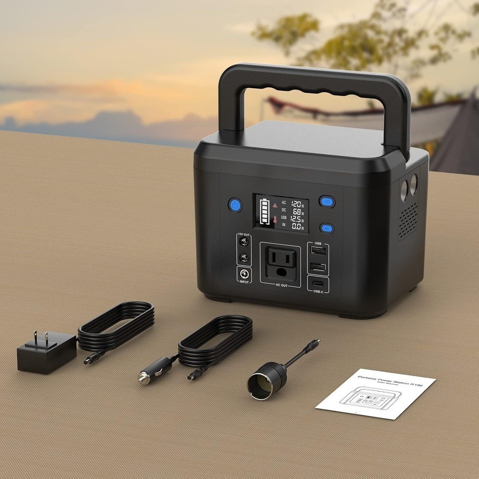 200W/350W/800W Portable Power Station Battery Charger Camping RV Solar Generator