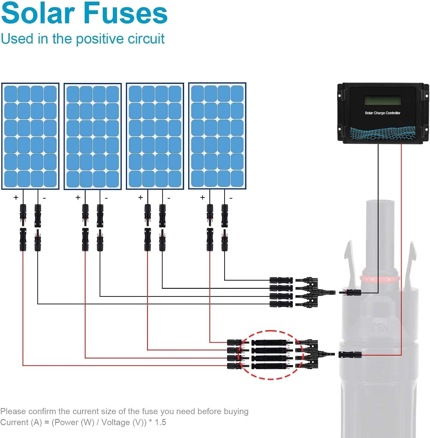 Solar Fuse Holder Inline for Solar Panel Protection