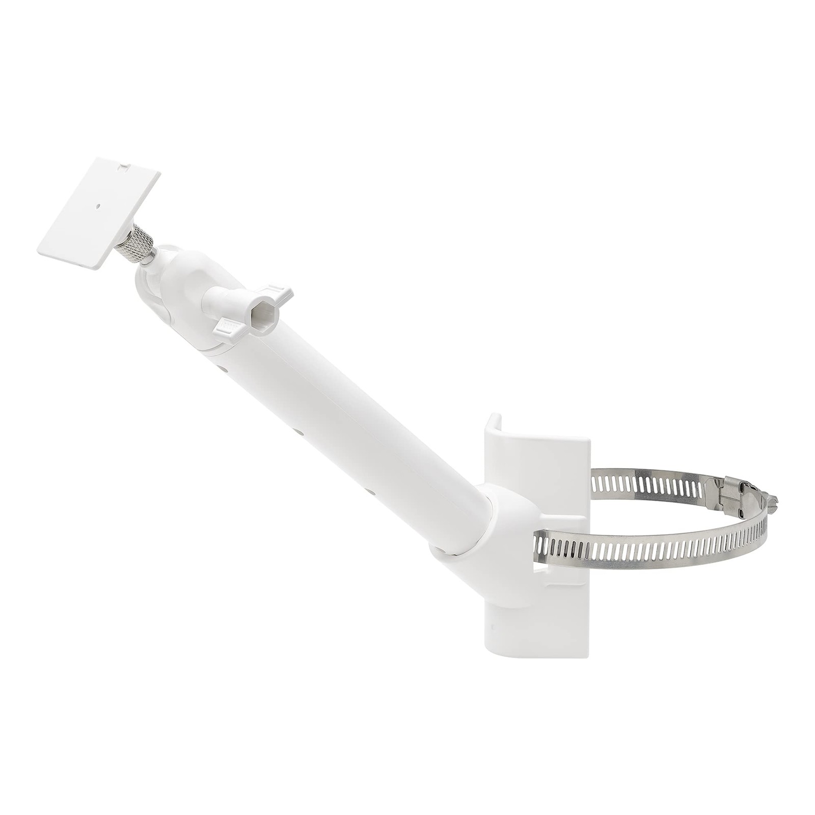 Holicfun Universal Solar Panel Pole Mount for Ring, Eufy, Arlo, Wyze, White