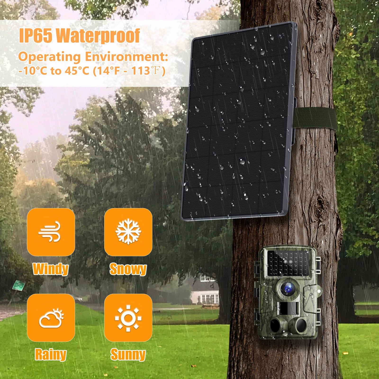 Trail Camera Solar Panel,6W Solar Battery Charger Kit 6V/2A 9V/1.5A 12V/1A wi