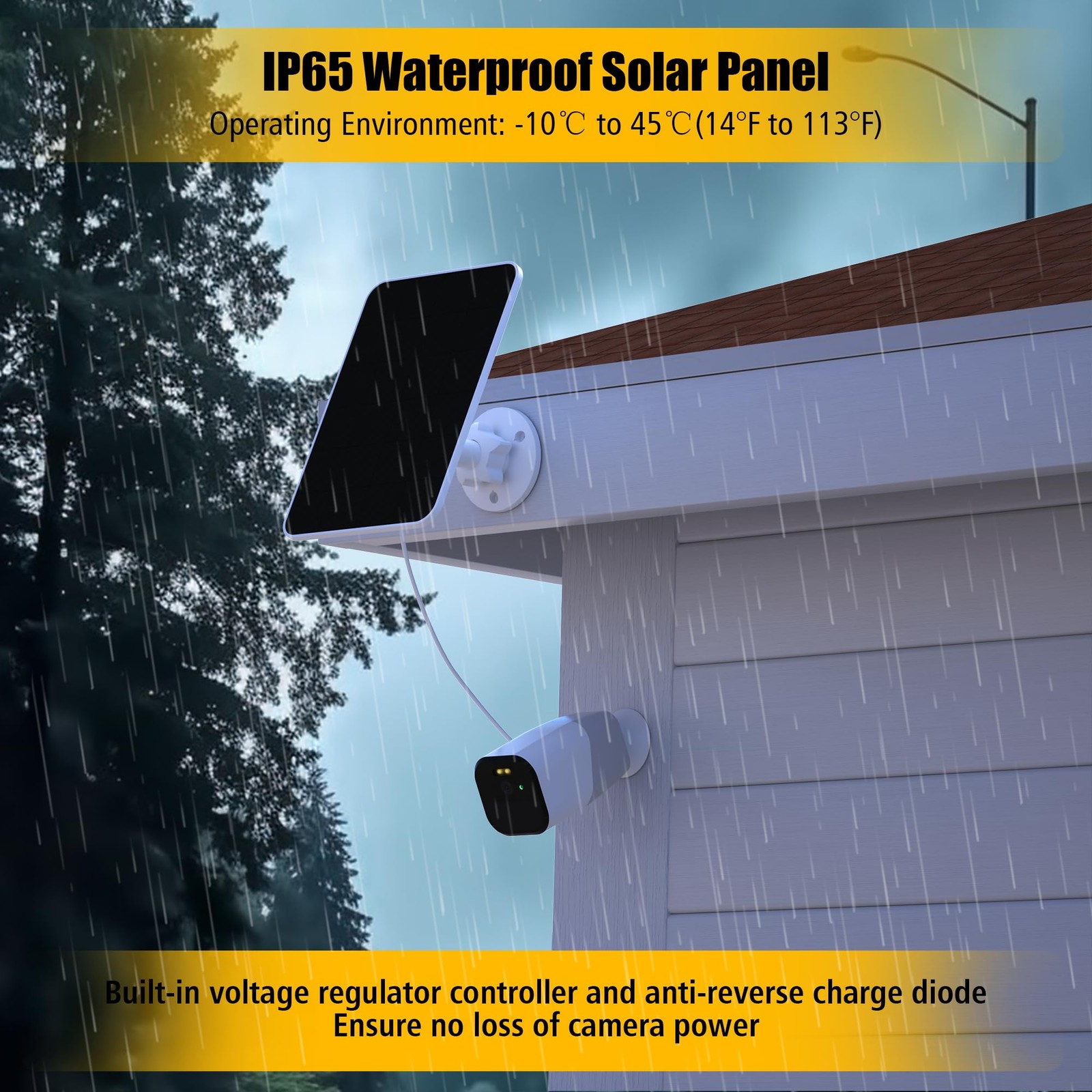 Solar Panel for eufy Camera,Security Camera,5V 4W Solar Panel for eufyCam 2/2