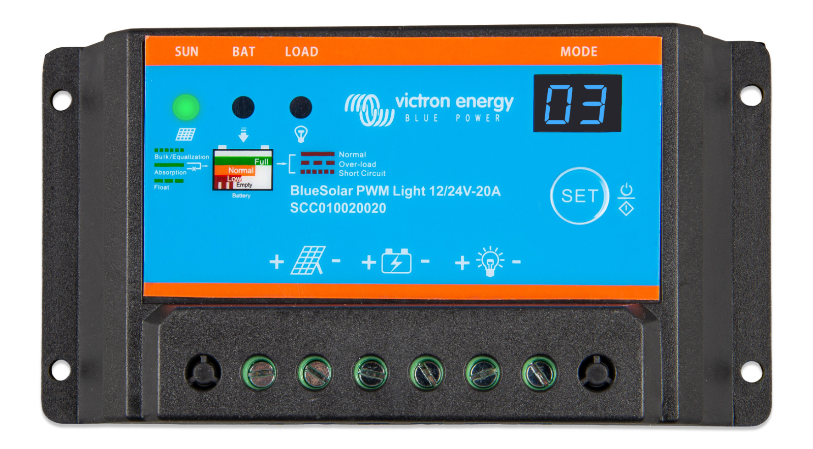 Victron Energy BlueSolar PWM Light 20AMP 12/24V Solar Charger SCC010020020