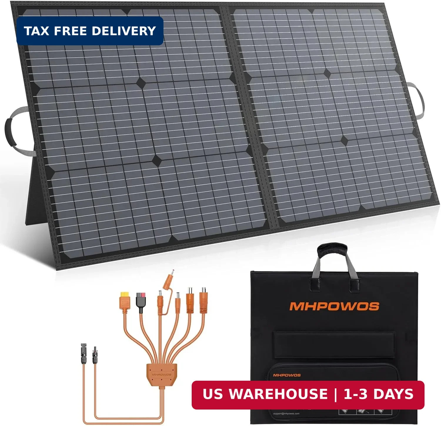Solar Charger 110W Portable Solar Panel, IP67 Waterproof Foldable Solar Panel ki