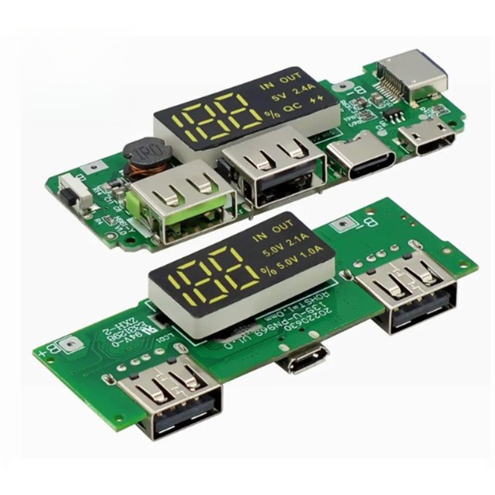 Li-ion Charger Dual USB Ports Digital LED Display For Lithium Batteries