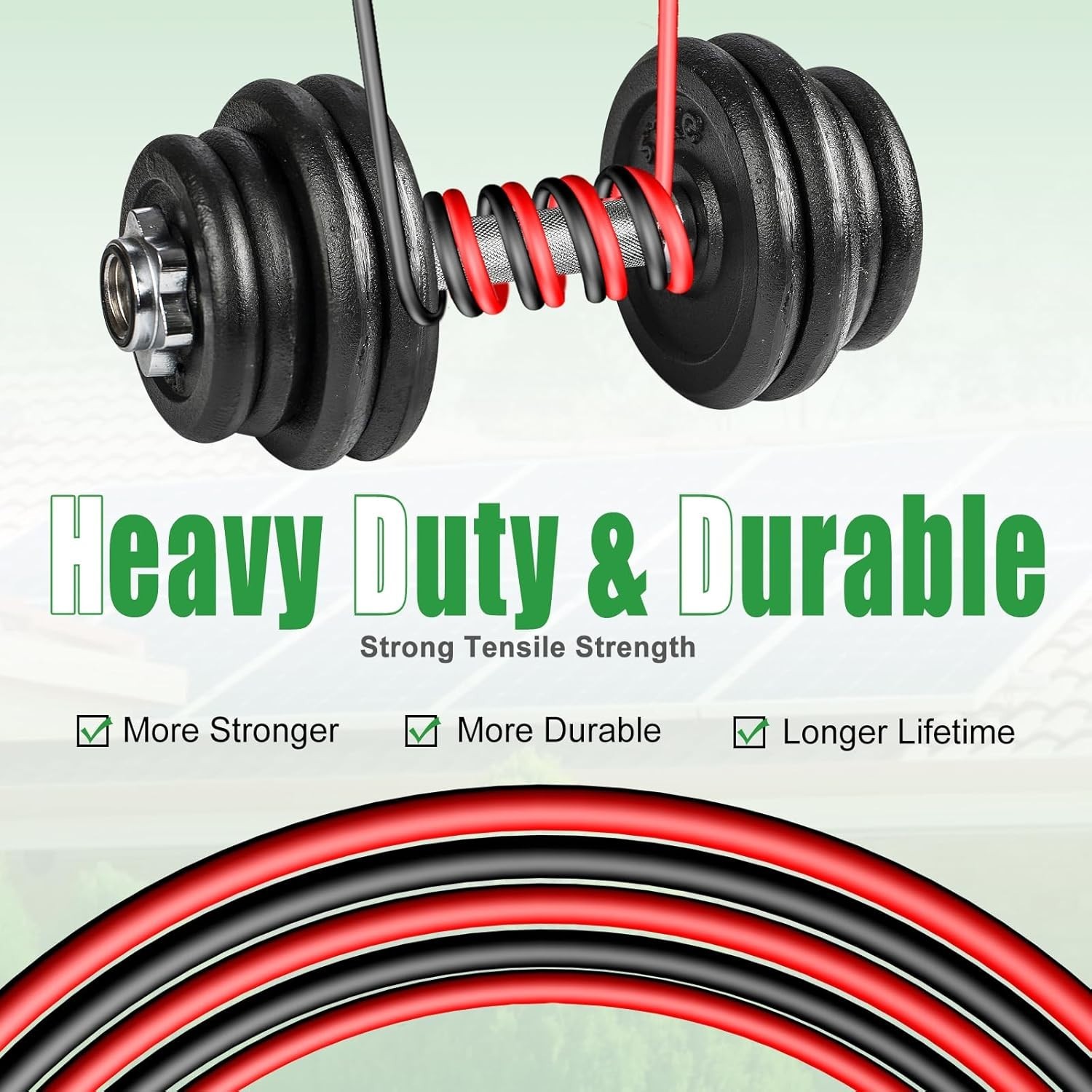 Multi-Use 30FT Solar Extension Cable – 10AWG with Weatherproof Connectors