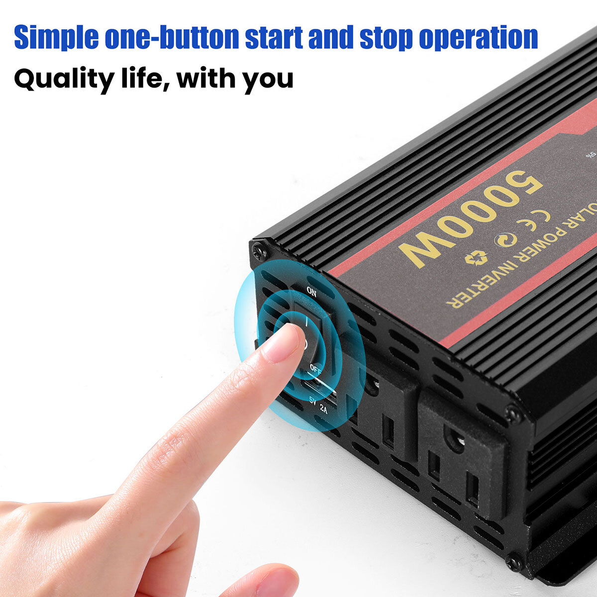 Complete Solar Panel Kit 5000W Inverter & Controller Home 110V Off Grid System