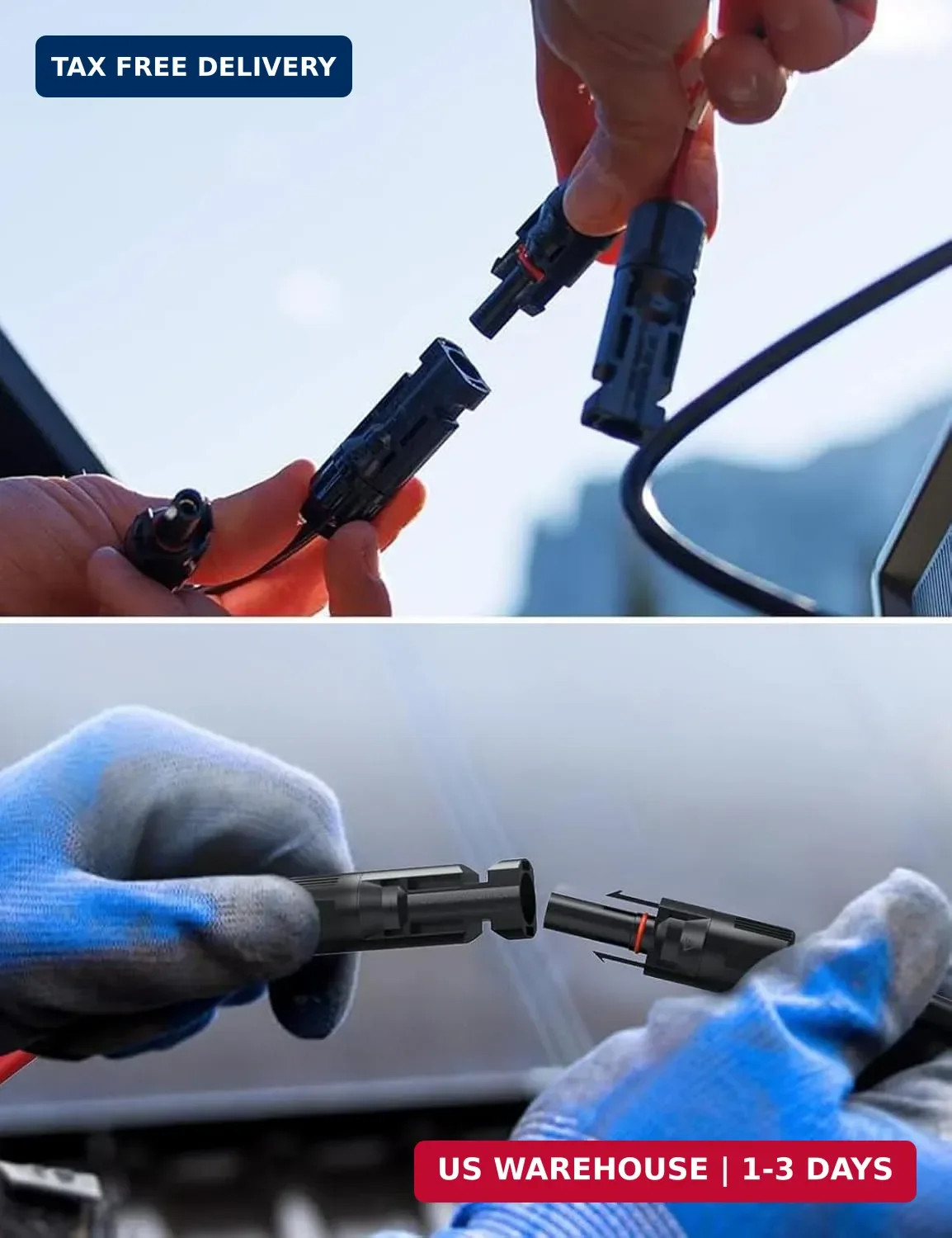 6.6FT Solar to XT60i Charging Cable, 12AWG Solar Connector to XT60i Connector So