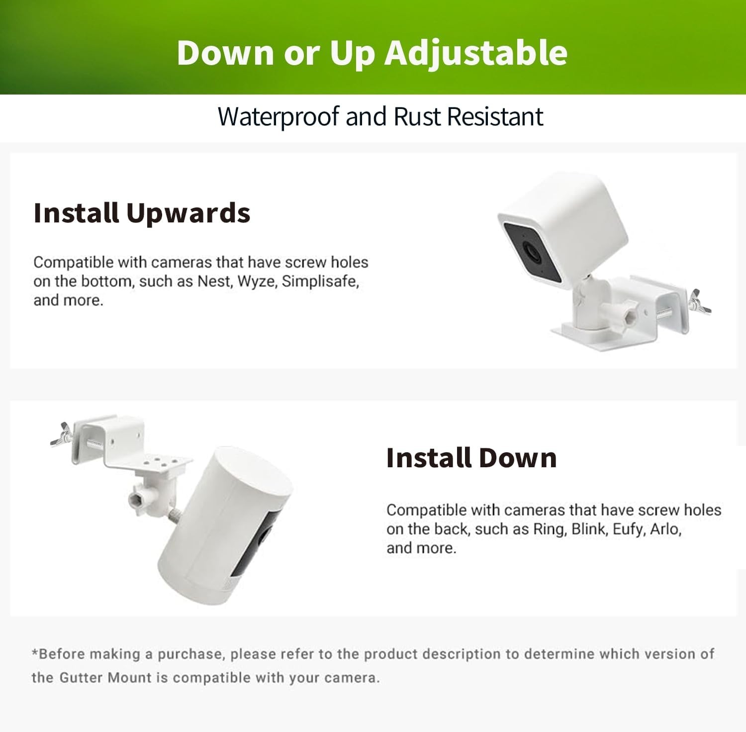 Adjustable Gutter Mount for Solar Panels – Tool-Free Installation & Weatherproof