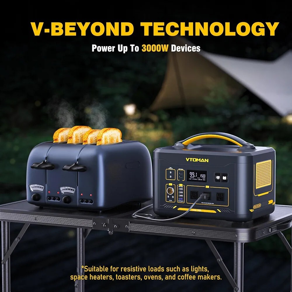 VTOMAN Jump 1500X USB Portable Power Station, 828Wh LiFePO4 Generator MSRP $1499
