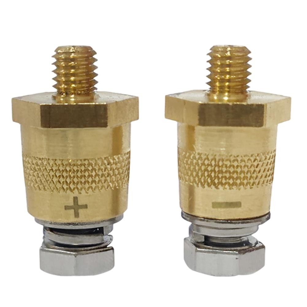 Efficient Connection Solutions M8 Brass Tone Battery Adapters Available