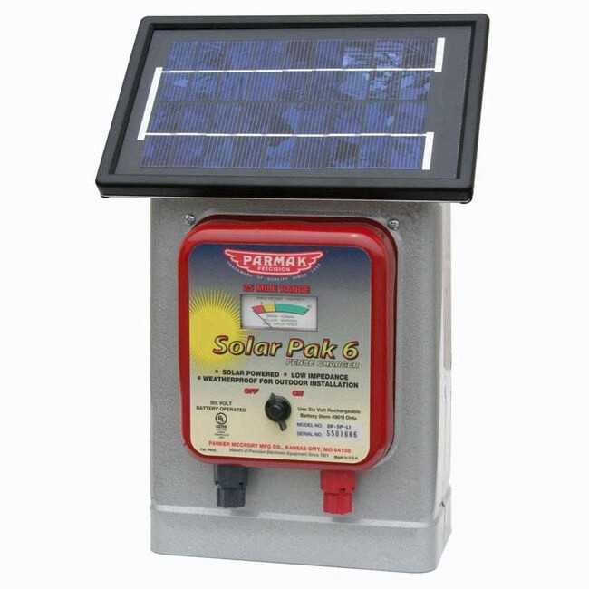 Parmak DF-SP-LI Deluxe Field Solar Pak 6 Fence Charger 25-Mile Range 1.4 Joule