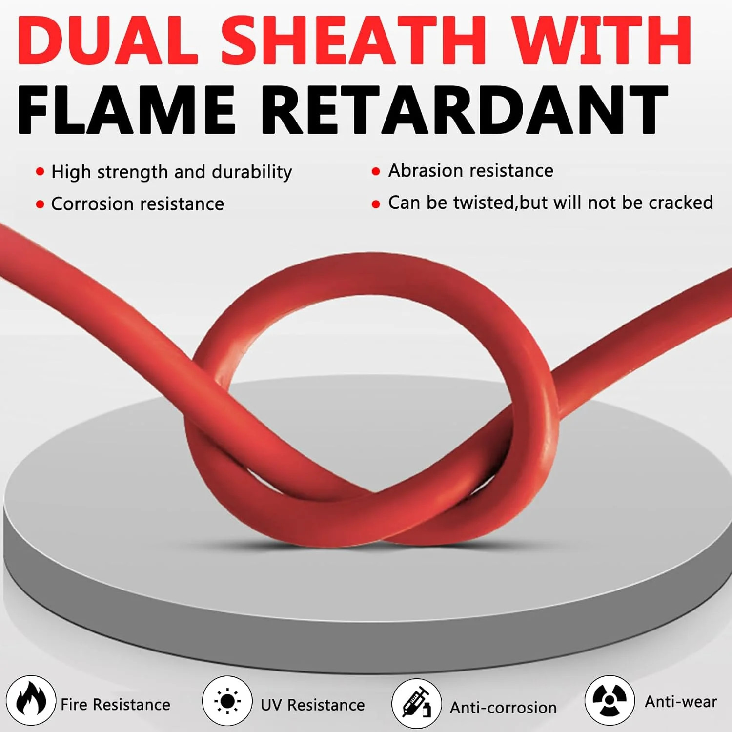 Vansdon 2×30 Feet Solar Panel Extension Cable- 10AWG Solar Cable Solar Panel Cab