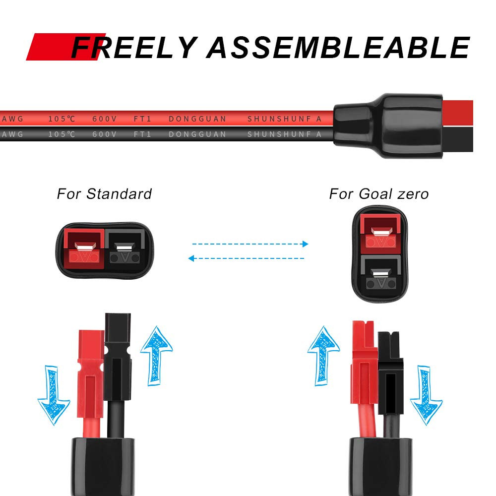 10AWG Solar Panel Cable Connector Kit, Compatible with Solar Connector
