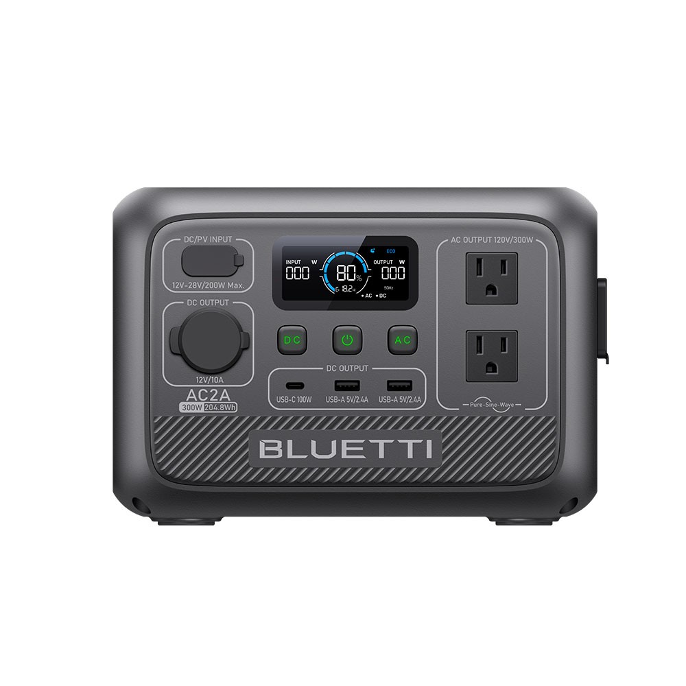 BLUETTI AC2A 300W 204Wh Portable Power Station Generator for Camping Backup