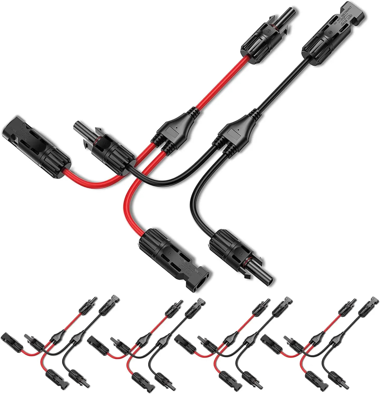 5 Pairs Solar Connectors 30A YBranch Cable, Solar Cable Parallel Adaptor Solar P