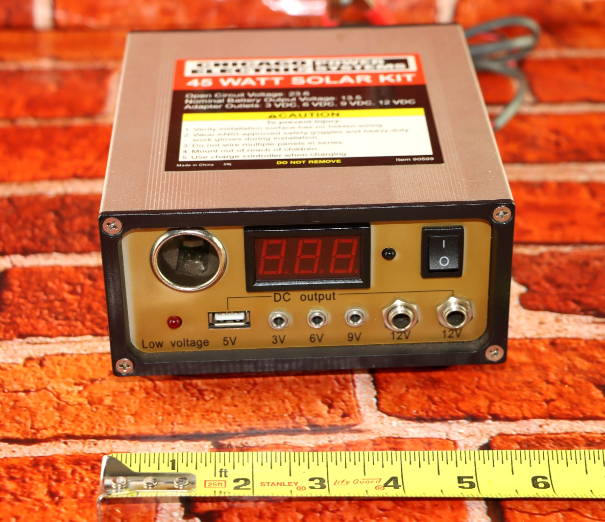 Chicago Electric 45 Watts Harbor Frieght Solar Panel Kit CHARGER ONLY 90599