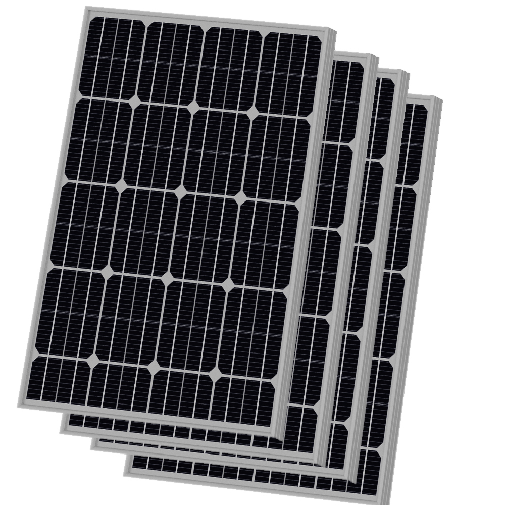 (4pcs) 100W Watts 100 Watt Solar Panels Mono German 12 Volt 12V RV Boat Off Grid
