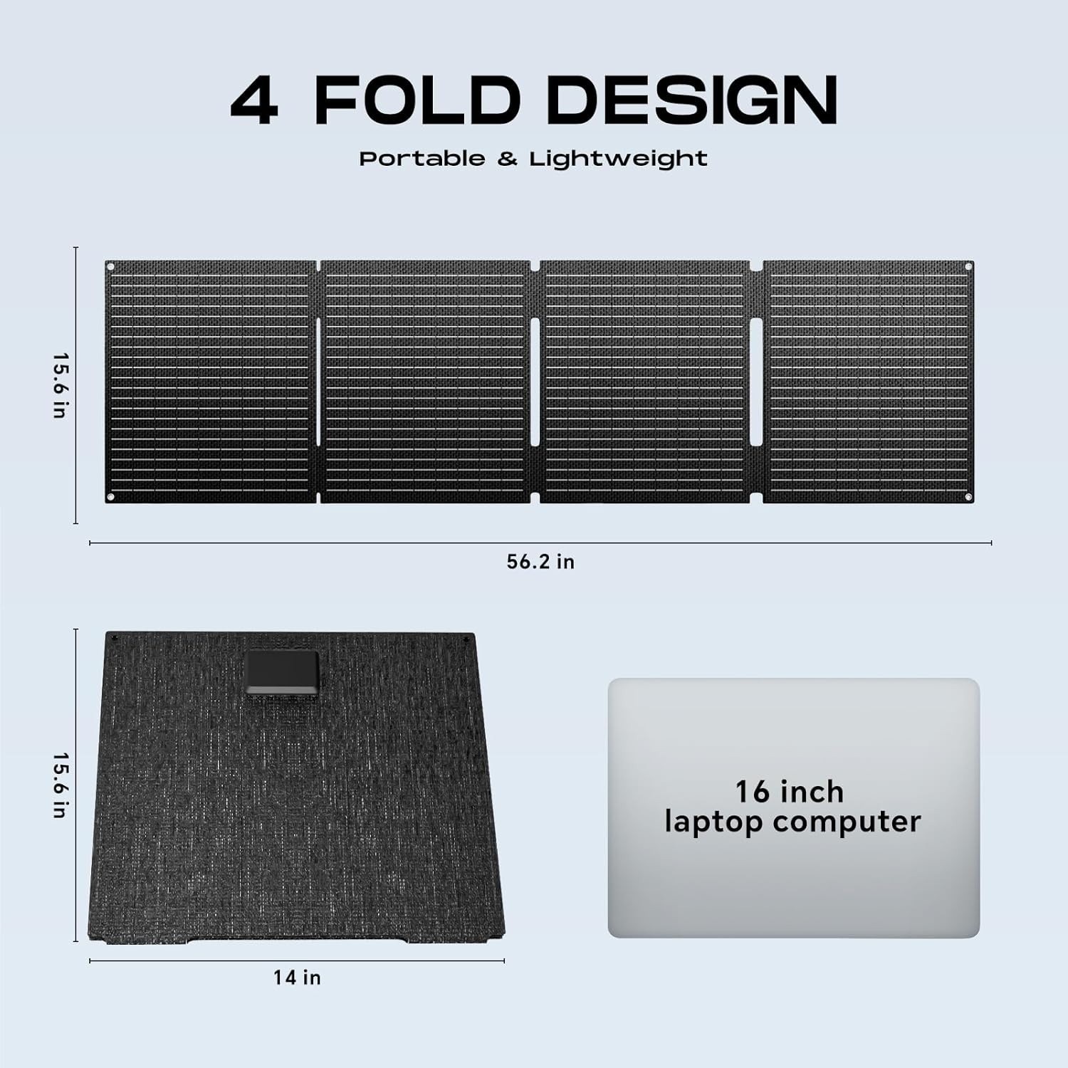 100W Foldable Solar Panel Waterproof Portable Camping Power Station Charger