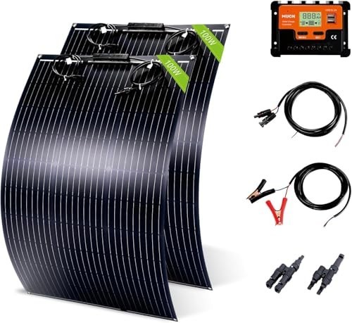 200W Flexible Solar Panel Kit 30A Charge Controller for 12-24V Battery Charging