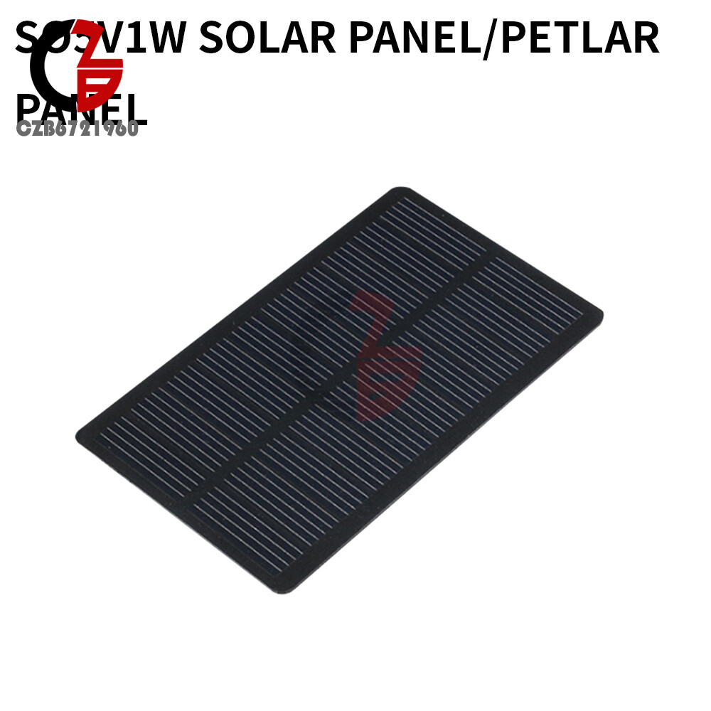 1W 5V 200mA Single Crystal PET Laminated Solar Panel Power Generation