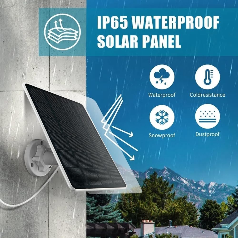 Ring Camera Solar Panel, Compatible with Ring Stick Up Cam Battery, Ring