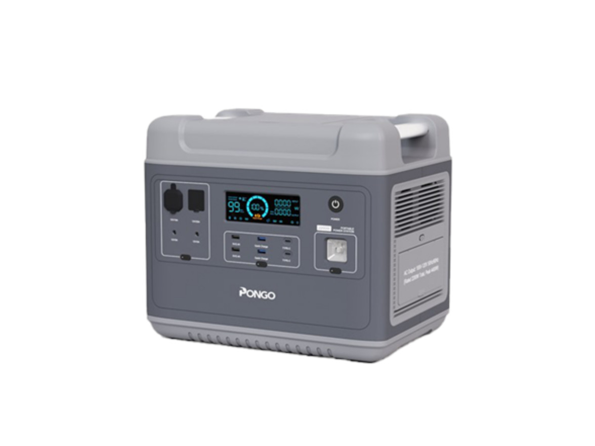 Pongo SN2200 Portable Power Station 2000Wh LiFePO4 2200W AC Solar Generator Gray
