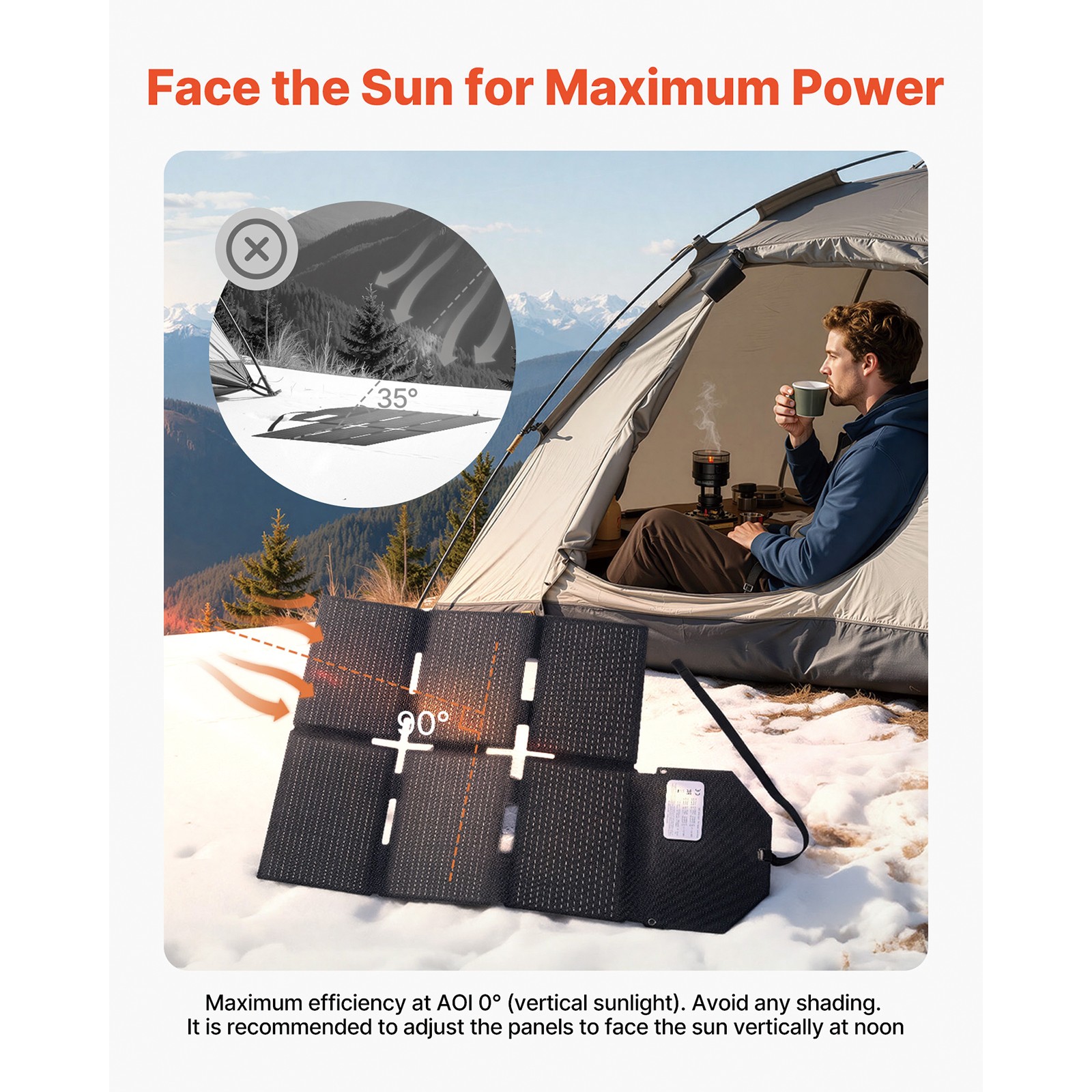 Uimoso 60W Portable Foldable Solar Panel Charger with Monocrystalline Design