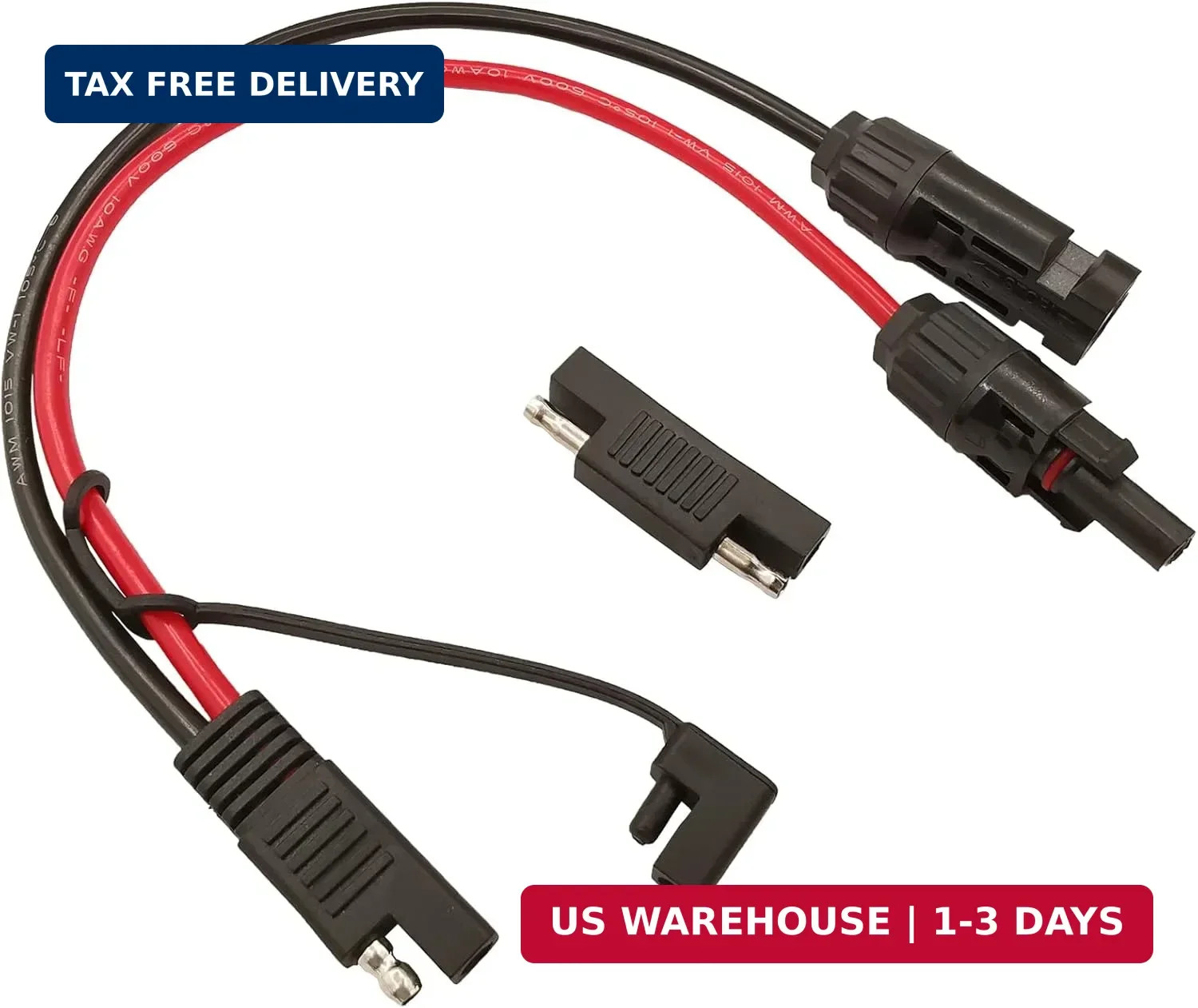 10 AWG SAE to Solar Panel Adapter, RV Solar Panel Connector Cable, Solar to SAE