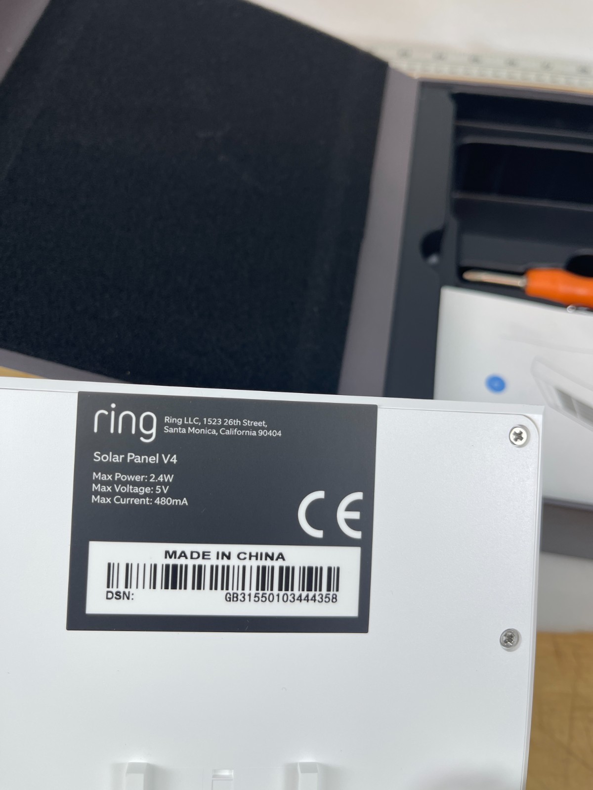 Ring Solar Panel V4 for Spotlight Cam Battery White (Previously-owned, not used)
