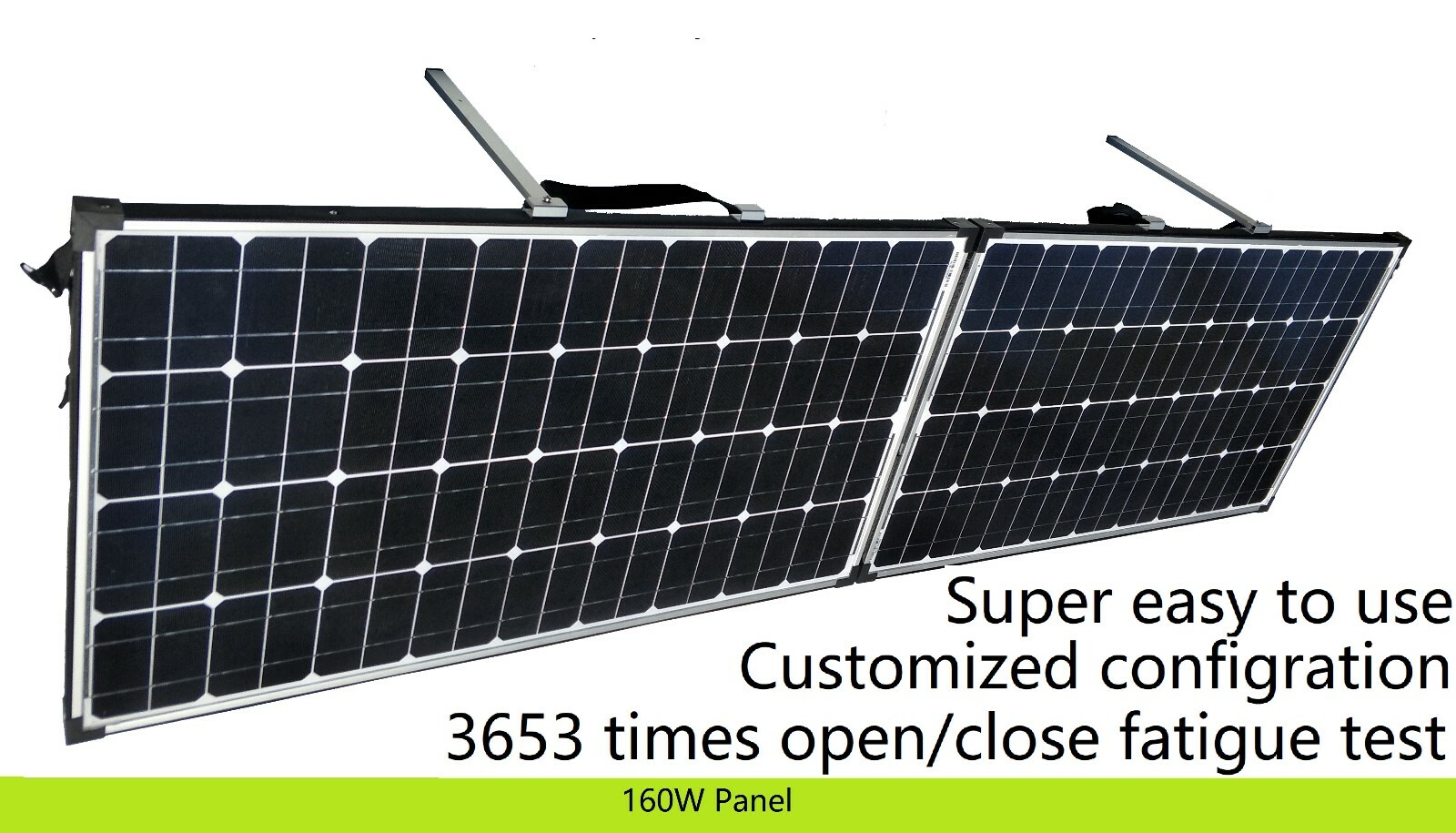 12V 160W Folding solar panel. Suit Lead Acid & Lithium Bat. Customized config.
